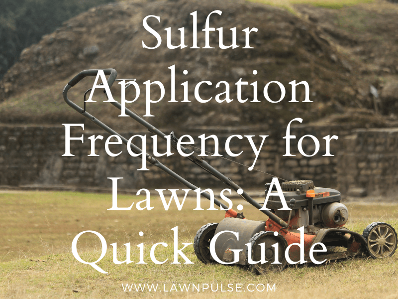 How often should i add sulfur to my lawn