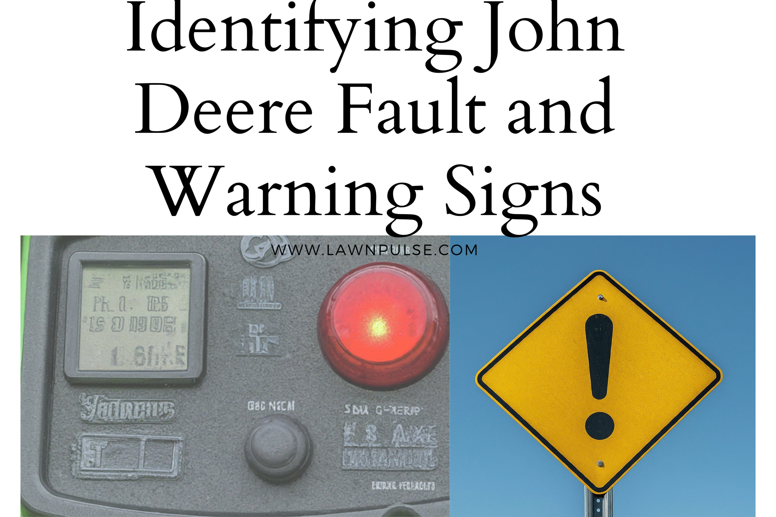 Identifying John Deere Fault and Warning Signs